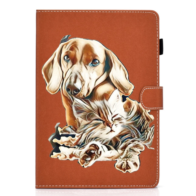 Pure Color Painting Horizontal Flip Leather Case with Card Slots & Holder & Lanyard & Sleep / Wake-up Function, For Huawei MediaPad M5 lite, For Lenovo Tab M10 Plus TB-X606F, For Lenovo Tab M10 TB-X605 / X505