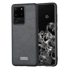 SULADA Shockproof TPU + Handmade Leather Protective Case, For Samsung Galaxy S20 Ultra