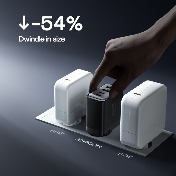 JOYROOM TCG02 Galliumnitrid 67 W Dual USB+Dual USB-C/Typ-C Multi-Port-Ladegerät-Set, EU-Stecker, UK-Stecker