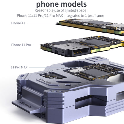 Qianli iSocket Motherboard Layered Test Fixture, Qianli iSocket For iPhone 11 Series, Qianli iSocket For iPhone 12 Series, Qianli iSocket For iPhone 13 Series, Qianli iSocket For iPhone 14 Series