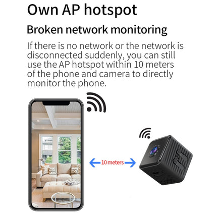 X2 Smart HD Mini WiFi Camera Support Night Vision & Motion Detection & TF Card