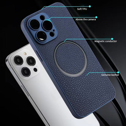 Skin Feel Litchi Texture MagSafe Magnetic Phone Case, For iPhone 14, For iPhone 14 Plus, For iPhone 14 Pro, For iPhone 14 Pro Max, For iPhone 13, For iPhone 13 Pro