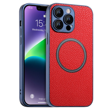 Skin Feel Litchi Texture MagSafe Magnetic Phone Case, For iPhone 14, For iPhone 14 Plus, For iPhone 14 Pro, For iPhone 14 Pro Max, For iPhone 13, For iPhone 13 Pro