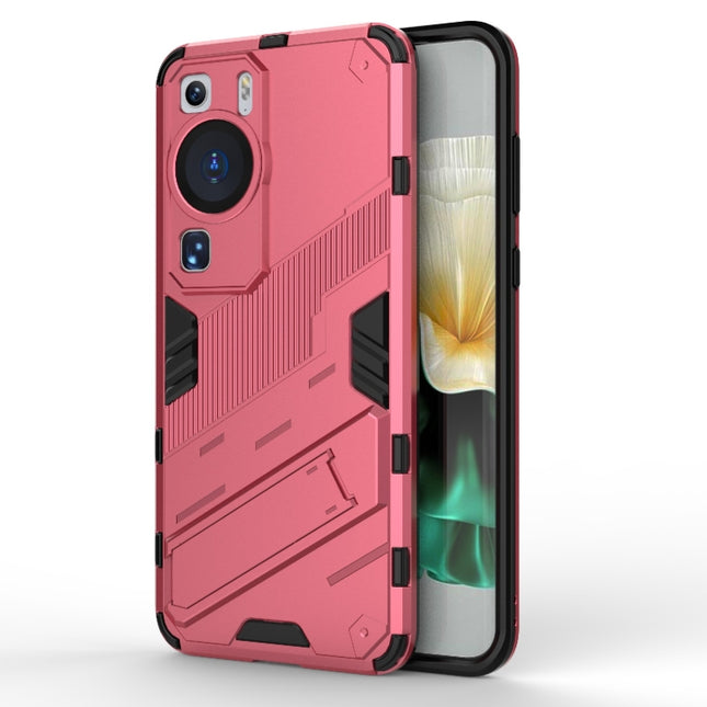 Punk Armor 2 in 1 PC + TPU Shockproof Phone Case with Invisible Holder, For Huawei P60