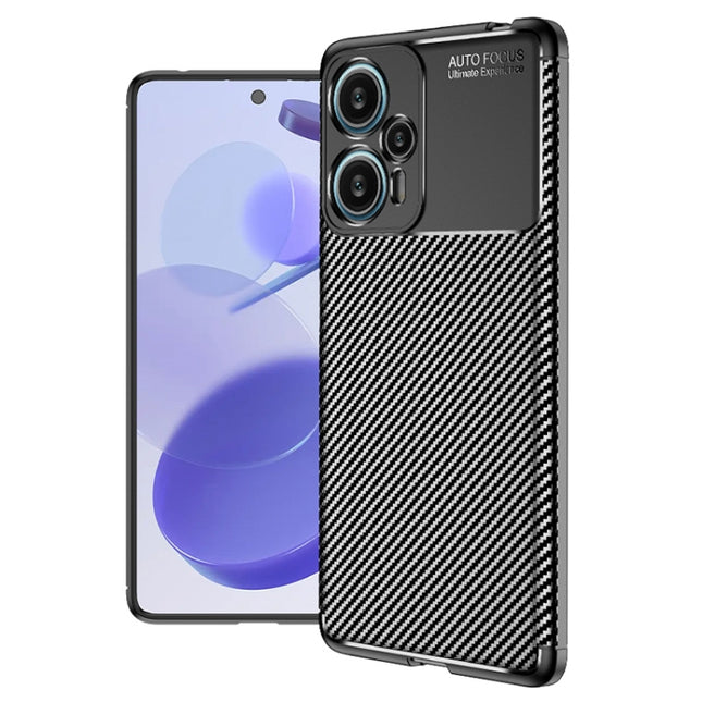 Carbon Fiber Texture Shockproof TPU Phone Case, For Xiaomi Redmi Note 12 Turbo, For Samsung Galaxy M14