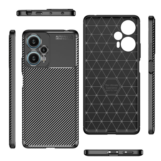 Carbon Fiber Texture Shockproof TPU Phone Case, For Xiaomi Redmi Note 12 Turbo, For Samsung Galaxy M14