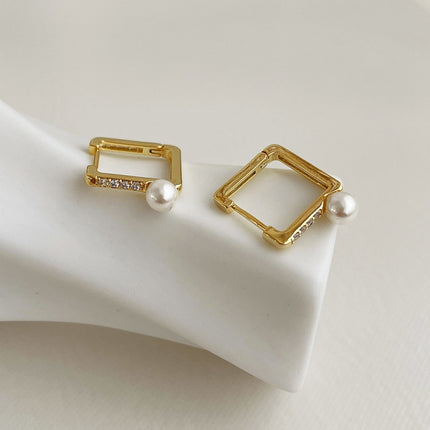 Temperament Ladies Light Luxury Pearl Double Layer Earrings Diamond Earrings, EH1365, EH0881, EH1309, EH1343, EH1468, EH1034, EH1314
