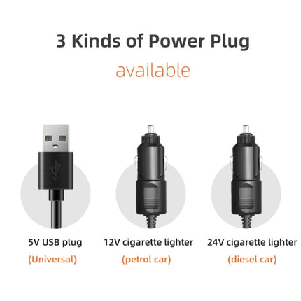 F4310 360-Degree Rotating Adjustable Car Three-Head Fan, F4310 USB Universal, F4310 12V Cigarette Lighter, F4310 24V Cigarette Lighter