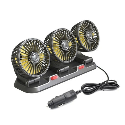 F4310 360-Degree Rotating Adjustable Car Three-Head Fan, F4310 USB Universal, F4310 12V Cigarette Lighter, F4310 24V Cigarette Lighter