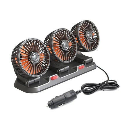 F4310 360-Degree Rotating Adjustable Car Three-Head Fan, F4310 USB Universal, F4310 12V Cigarette Lighter, F4310 24V Cigarette Lighter
