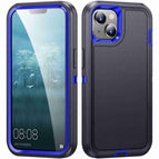 For iPhone 14 / 13 / Dark Blue + Royal Blue