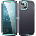 For iPhone 14 / 13 / Dark Blue + Light Blue