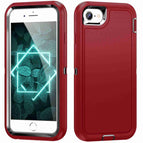 For iPhone SE 2022 / SE 2020 / 8 / 7 / Red + Black