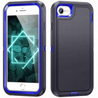 For iPhone SE 2022 / SE 2020 / 8 / 7 / Dark Blue + Royal Blue