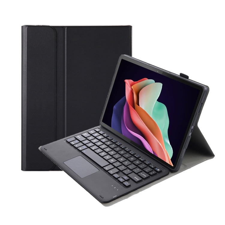 AHW13-A Lambskin Texture Ultra-thin Detachable Bluetooth Keyboard Leather Case with Touchpad