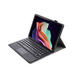 AHW13-A Lambskin Texture Ultra-thin Detachable Bluetooth Keyboard Leather Case with Touchpad