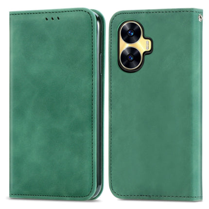 Retro Skin Feel Magnetic Leather Phone Case, For Realme C55, For Xiaomi 13 Lite