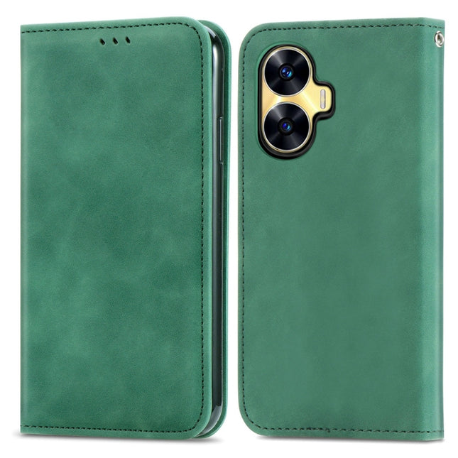 Retro Skin Feel Magnetic Leather Phone Case, For Realme C55, For Xiaomi 13 Lite