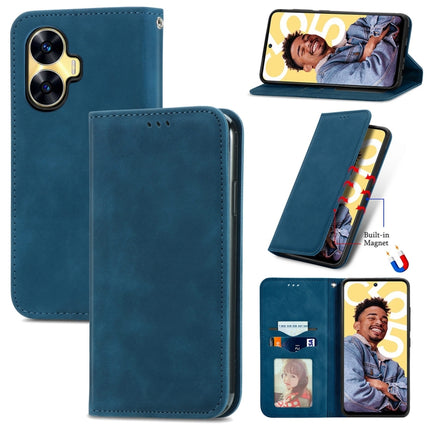 Retro Skin Feel Magnetic Leather Phone Case, For Realme C55, For Xiaomi 13 Lite