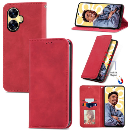 Retro Skin Feel Magnetic Leather Phone Case, For Realme C55, For Xiaomi 13 Lite