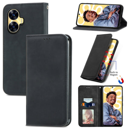 Retro Skin Feel Magnetic Leather Phone Case, For Realme C55, For Xiaomi 13 Lite