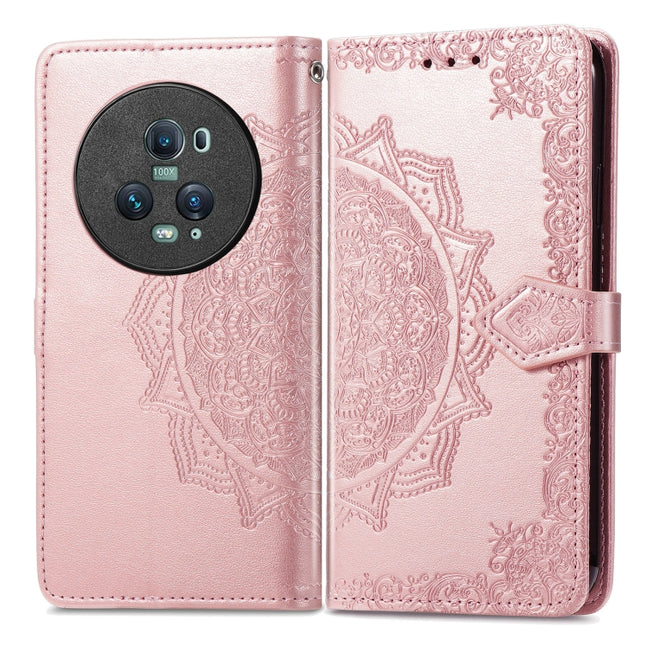 Mandala Flower Embossed Leather Phone Case, For Honor Magic5 Pro, For Honor Magic5, For Nokia C3, For Nokia G22