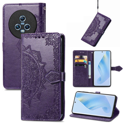 Mandala Flower Embossed Leather Phone Case, For Honor Magic5 Pro, For Honor Magic5, For Nokia C3, For Nokia G22