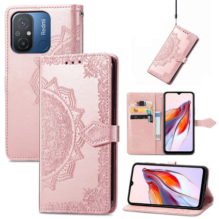 Mandala Flower Embossed Leather Phone Case, For Xiaomi Redmi 12C, For Xiaomi Redmi K60 Pro, For Xiaomi Redmi Note 12 4G Global, For Xiaomi Redmi Note 12 Turbo