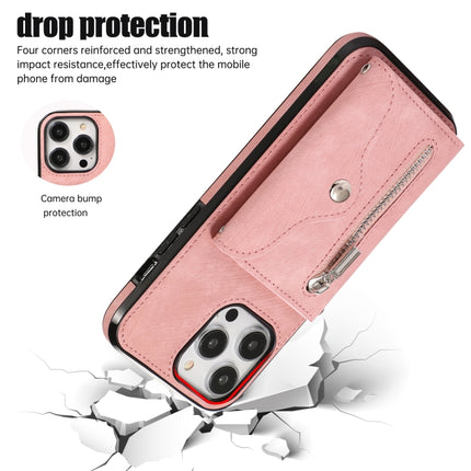 Zipper RFID Card Slot Phone Case with Short Lanyard, For iPhone 11 Pro, For iPhone 11 Pro Max