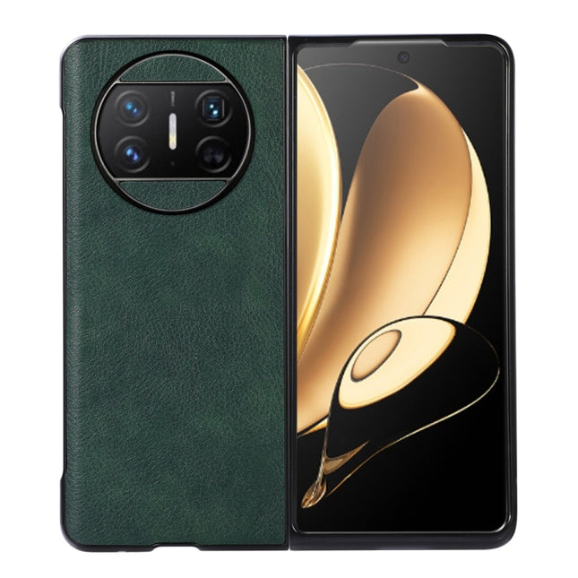 Two-color Litchi Texture PU Phone Case, For Huawei Mate X3