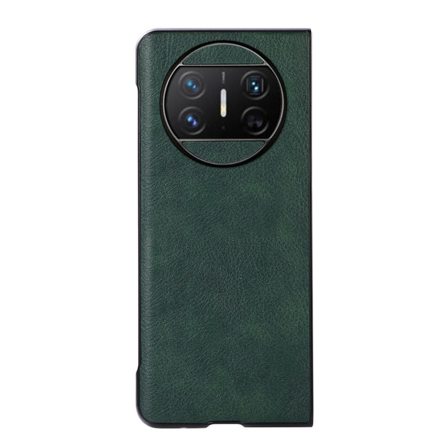 Two-color Litchi Texture PU Phone Case, For Huawei Mate X3
