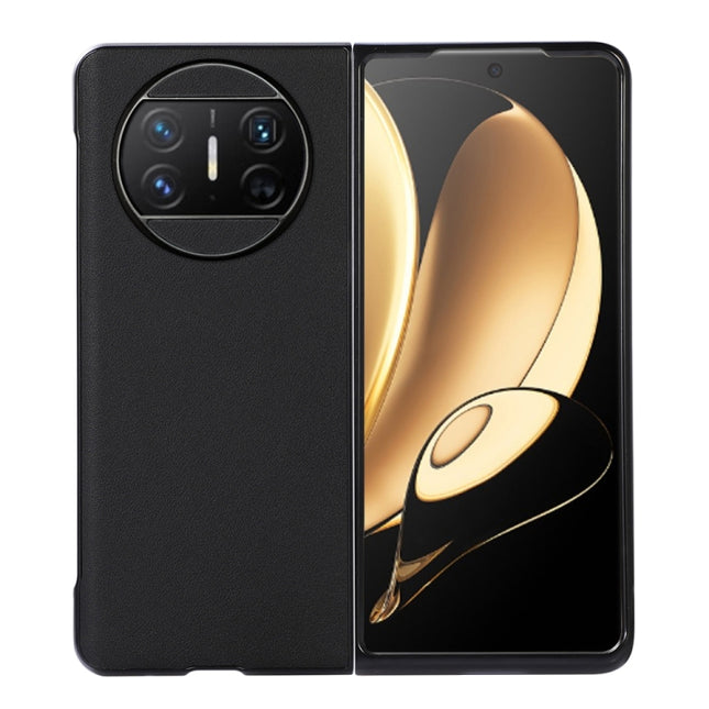 Lambskin Texture Genuine Leather Phone Case, For Huawei Mate X3