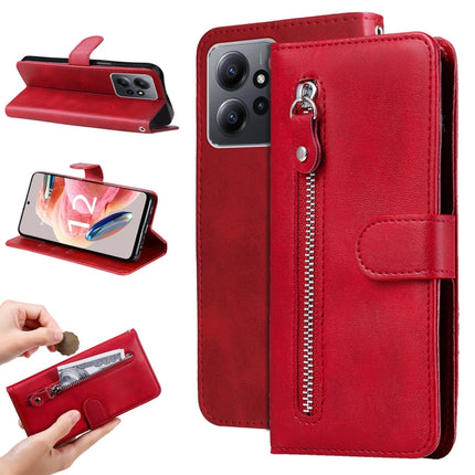 Calf Texture Zipper Leather Phone Case, For Xiaomi Redmi Note 12 4G Global, For Honor Magic5 Pro, For Samsung Galaxy M14 5G