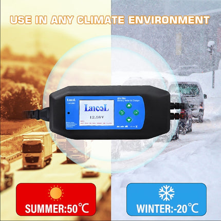 CAT-280 2 in 1 Car Battery Charger & Color Screen Battery Tester, EU Plug