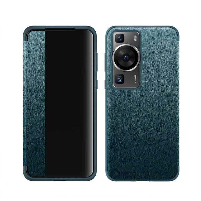 Leather + TPU Frame Shockproof Phone Case, For Huawei P60, For Huawei P60 Pro, For Huawei P60 Art