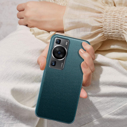 Leather + TPU Frame Shockproof Phone Case, For Huawei P60, For Huawei P60 Pro, For Huawei P60 Art