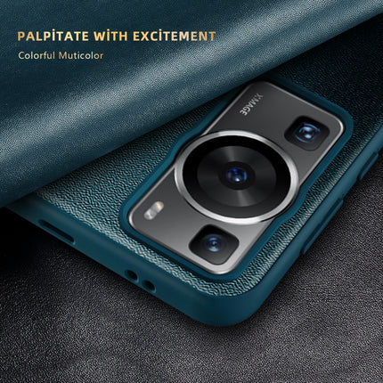 Leather + TPU Frame Shockproof Phone Case, For Huawei P60, For Huawei P60 Pro, For Huawei P60 Art