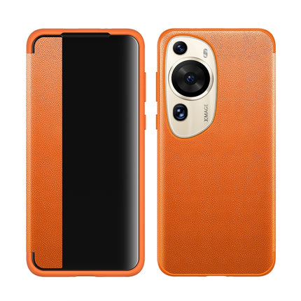 Leather + TPU Frame Shockproof Phone Case, For Huawei P60, For Huawei P60 Pro, For Huawei P60 Art