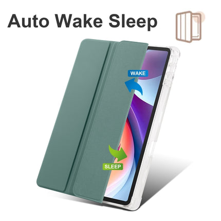 3-fold Clear TPU Leather Tablet Case with Pen Slot, For Lenovo Tab M11 / Xiaoxin Pad 11 2024, For Lenovo Pad Plus 2023 11.5 inch