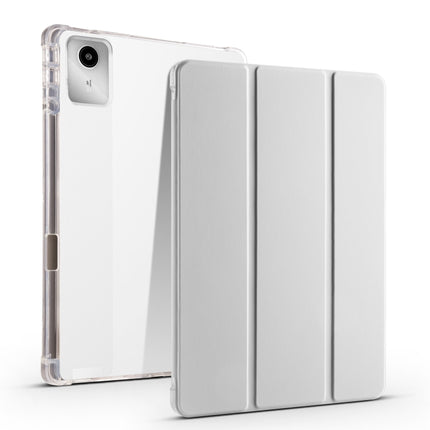 3-fold Clear TPU Leather Tablet Case with Pen Slot, For Lenovo Tab M11 / Xiaoxin Pad 11 2024, For Lenovo Pad Plus 2023 11.5 inch