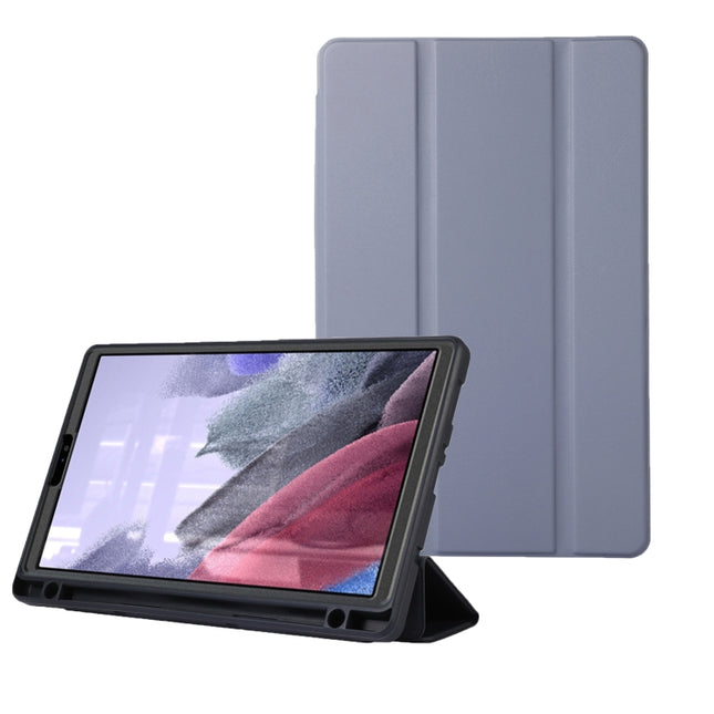 Solid Color 3-folding Leather Tablet Case, For Samsung Galaxy Tab A7 Lite, For Lenovo Tab M10 Plus 10.6 3rd Gen 2022, For Xiaomi Redmi Pad 10.61, For Samsung Galaxy Tab S6 Lite/Tab S6 Lite 2022