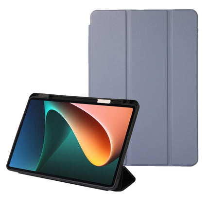 Solid Color 3-folding Leather Tablet Case, For Xiaomi Pad 5