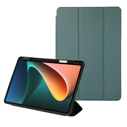 Solid Color 3-folding Leather Tablet Case, For Xiaomi Pad 5