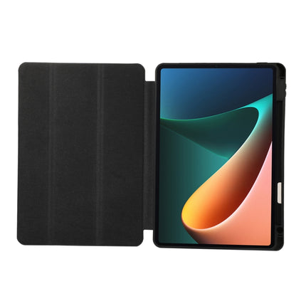 Solid Color 3-folding Leather Tablet Case, For Xiaomi Pad 5
