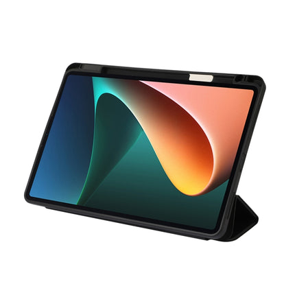 Solid Color 3-folding Leather Tablet Case, For Xiaomi Pad 5
