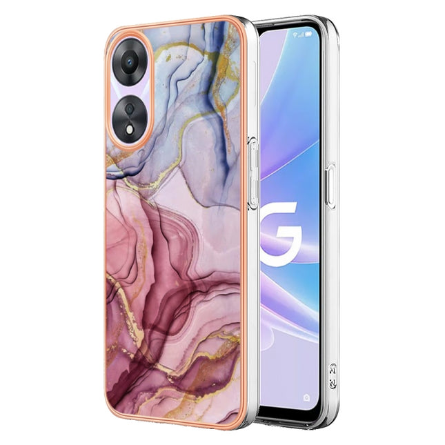 Electroplating Marble Dual-side IMD Phone Case, For OPPO A78/A58