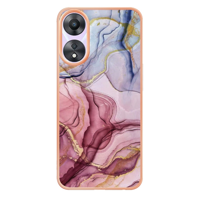 Electroplating Marble Dual-side IMD Phone Case, For OPPO A78/A58