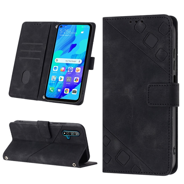 Skin-feel Embossed Leather Phone Case, For Huawei nova 5T / Honor 20, For Huawei nova 10, For Huawei nova 10 Pro, For Huawei P20 lite 2019 / nova 5i