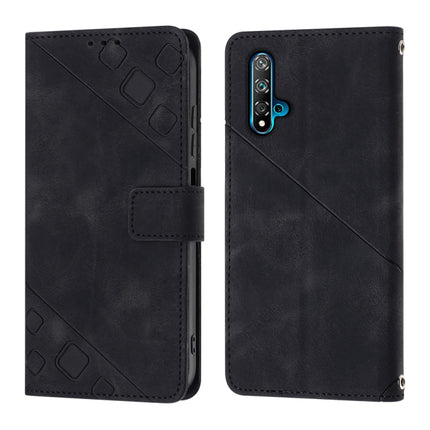Skin-feel Embossed Leather Phone Case, For Huawei nova 5T / Honor 20, For Huawei nova 10, For Huawei nova 10 Pro, For Huawei P20 lite 2019 / nova 5i
