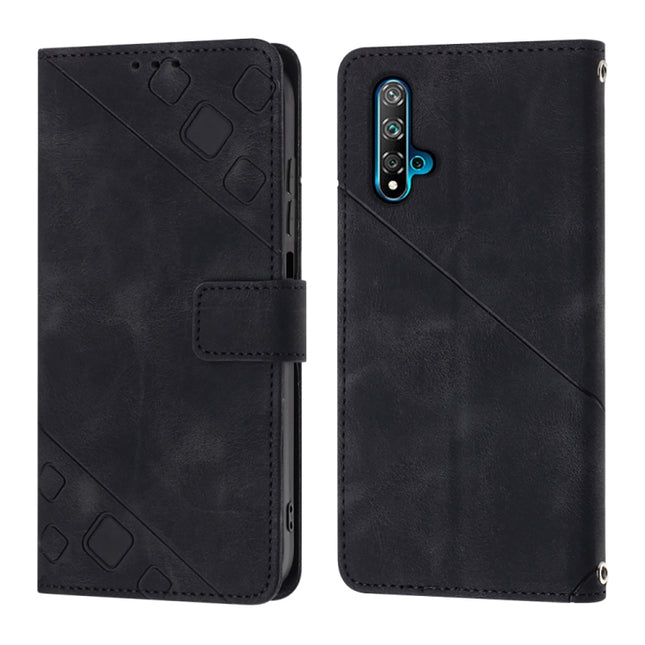 Skin-feel Embossed Leather Phone Case, For Huawei nova 5T / Honor 20, For Huawei nova 10, For Huawei nova 10 Pro, For Huawei P20 lite 2019 / nova 5i